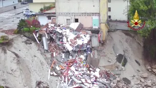 Drone images show severe weather damage in Italy