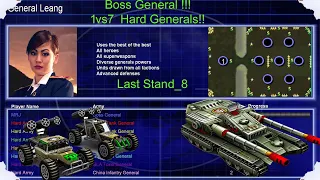 Command Conquer Generals Zero Hour Boss General 1 vs 7 Hard Generals. (Last Stand_8)