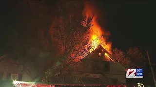 7 displaced after fire tears through Pawtucket home