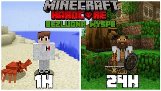 Minecraft Hardcore 24H Na BEZLUDNEJ WYSPIE *BEZ PRZERW*