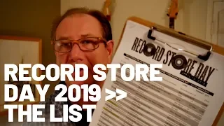 Record Store Day 2019 - Picks and Tips from the RSD list.