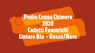 Podio Coppa Chimera 2020 Taekwondo Cadetti Femminili Canale B