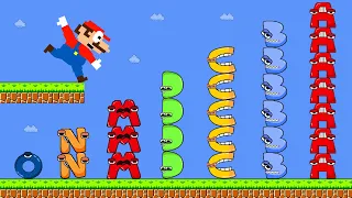 Mario vs the Giant Alphabet Lore (A - Z...) mix level up Maze | Game Animation