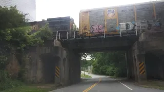 2 CSX locomotive engines in Abbeville SC on May 31th 2023