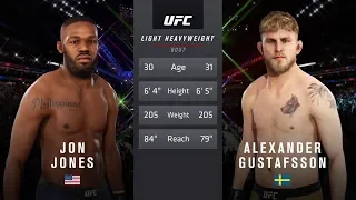 Jon Jones vs. Alexander Gustafsson (EA Sports UFC 3) - CPU vs. CPU - Crazy UFC 👊🤪