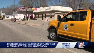 Businesses evacuated due to a fuel spill in Westbrook