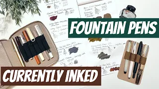 My Currently Inked Fountain Pen Collection November Diamine Inkvent colors & more! 2022