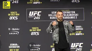 UFC 245: Max Holloway vs  Alex Volkanovski Staredown