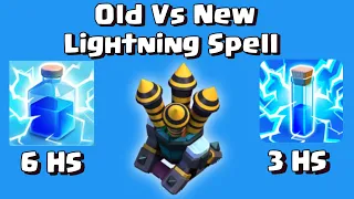 Old lightning spell Vs New Lightning Spell - Clash of clans