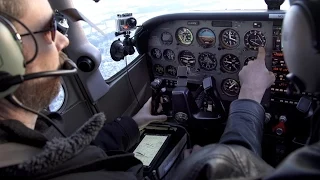 IFR training - Holding with 51 knot wind - POV Flying - ATC audio