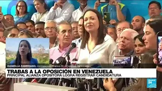 Informe desde Caracas: principal alianza opositora logra inscribir su candidato para las elecciones