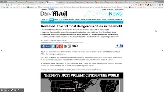 50 Most Dangerous Cities In The World, NO CHICAGO