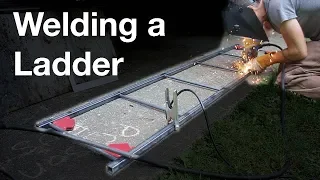 Welding a Ladder with Socketed Rungs