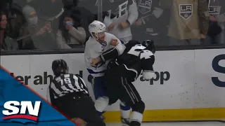 Phillip Danault Slew Foots Brayden Point And The Two Square Off In A Quick Scrap