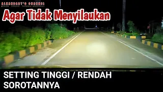 Cara Setting Tinggi Rendah/Kalibrasi Sorotan lampu Depan Mobil