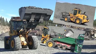 Volvo L90H 2.0 | Loading Volvo and Scania trucks with 32-64 mm gravel