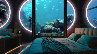 Underwater Aquarium Bedroom Ambience🌊Underwater Bubbling Sounds For Stress Relief,Sleep,Relax,ASMR