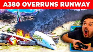 Airbus A380 crashes OFF RUNWAY in GTA 5!