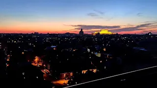 Gorgeous Time lapse, two hours-sunset to darkness in Bucharest