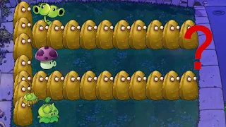 Plants Vs Zombies. Cabbage Pult Vs Puff Shroom Vs Split Pea Vs Gargantuar Vs Zombies