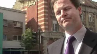 Clegg visits London riot site