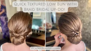 Live with Pam - Quick Textured Bun with Braid, The Perfect Minimalist Bridal Up-Do!