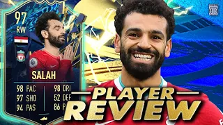 97 TEAM OF THE SEASON SALAH PLAYER REVIEW! - FIFA 22 Ultimate Team