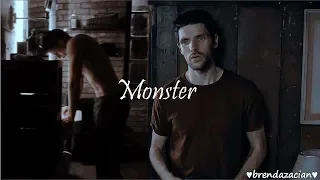 Merlin & Arthur : modern AU : Monster ~ (Merthur Slash)