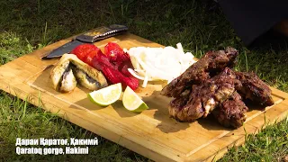 Dar Sahro, KEBAB, Tajikistan, Qaratoq. Дар саҳро, Сихкабоби  гӯсфандӣ!