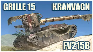 Grille 15, FV215b & Kranvagn • WoT Blitz Gameplay