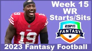 Week 15 WR Starts/Sits | 2023 Fantasy Football