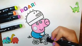 Colorindo George, o irmãozinho da Peppa / Coloring George, Peppa Pig's little brother.