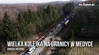 30-kilometrowa kolejka samochodów na przejściu granicznym Medyka-Szeginie