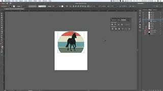 How to add a silhouette on sunset in Adobe illustrator.