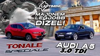 Majdnem LEGJOBB dízel! - Audi A5 3.0 Tdi vs. Alfa Romeo Tonale pHEV (Laptiming Ep. 289.)