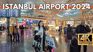 ISTANBUL TURKEY AIRPORT 2024 DEPARTURE TERMINAL 4K WALKING TOUR | SHOPS,FOODS,DUTY FREE