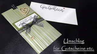 Umschlag - Täschchen | Gutschein | Tutorial