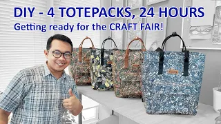 Sewing 4 Totepacks - Getting ready for the INACRAFT 2023