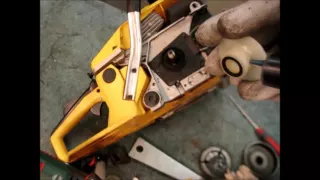 Replacement a clutch in chainsaw