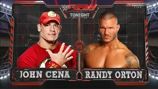 WWE RAW 2014 - John Cena vs Randy Orton Match HD!!