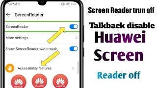 How to turn off Talkback on Huawei | How to disable screen Reader mode on Huawei | Huawei TalkBack