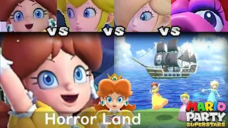 Mario Party Superstars Daisy vs Peach vs Rosalina vs Birdo in Horror Land