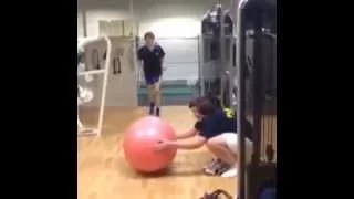 Boy fails in kicking Big ball- Funny video