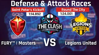 The Clash Round 4 - Attack & Defense | FURY vs Legions United [ Bring The Heat Season ] - Asphalt 9