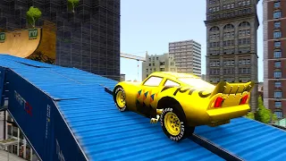 Crazy Lightning McQueen PRO Crashes - GTA 4 Real Car Crashes Ep.36