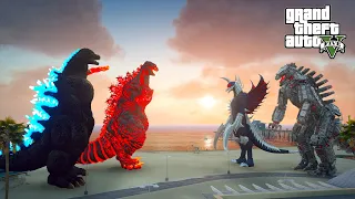 Heisei Godzilla Shin Godzilla vs Mechagodzilla and Gigan - GTA V Mods