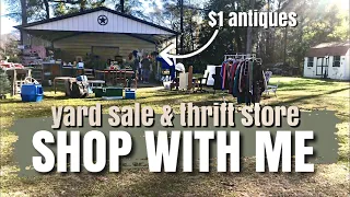 ANTIQUE STORE WENT OUT OF BUSINESS! | Thrift With Me And Haul! | Thrifting For Farmhouse Decor