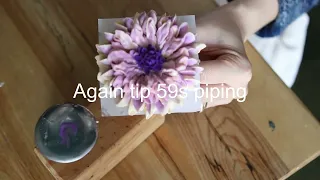 dahlia piping buttercream flower (다알리아 버터크림플라워 파이핑)