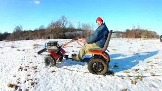 мой самодельный адаптер к мотоблоку Патриот Урал М первый выезд