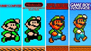 Evolution of Luigi in Super Mario Bros. 3||Famicom Vs NES Vs SNES Vs GBA
